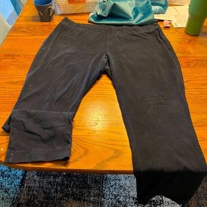 Black Straight Slim Leg Pants Plus Size